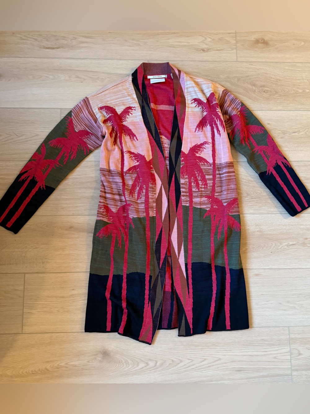 Scotch & Soda Beach Freaks Sunset Palm Trees Cardigan Sweater